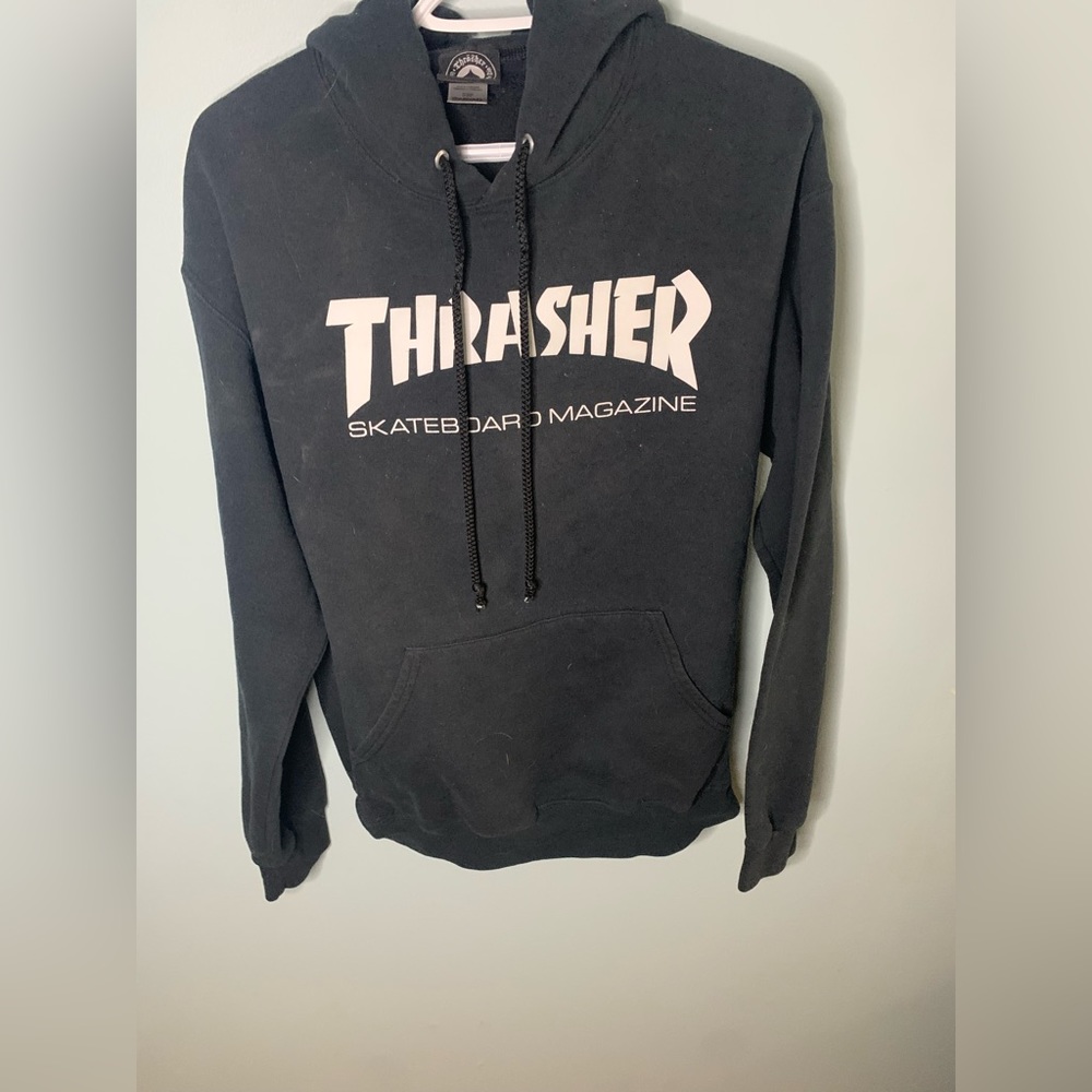 Thrasher black hoodie size medium
